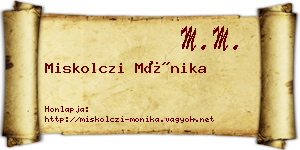 Miskolczi Mónika névjegykártya